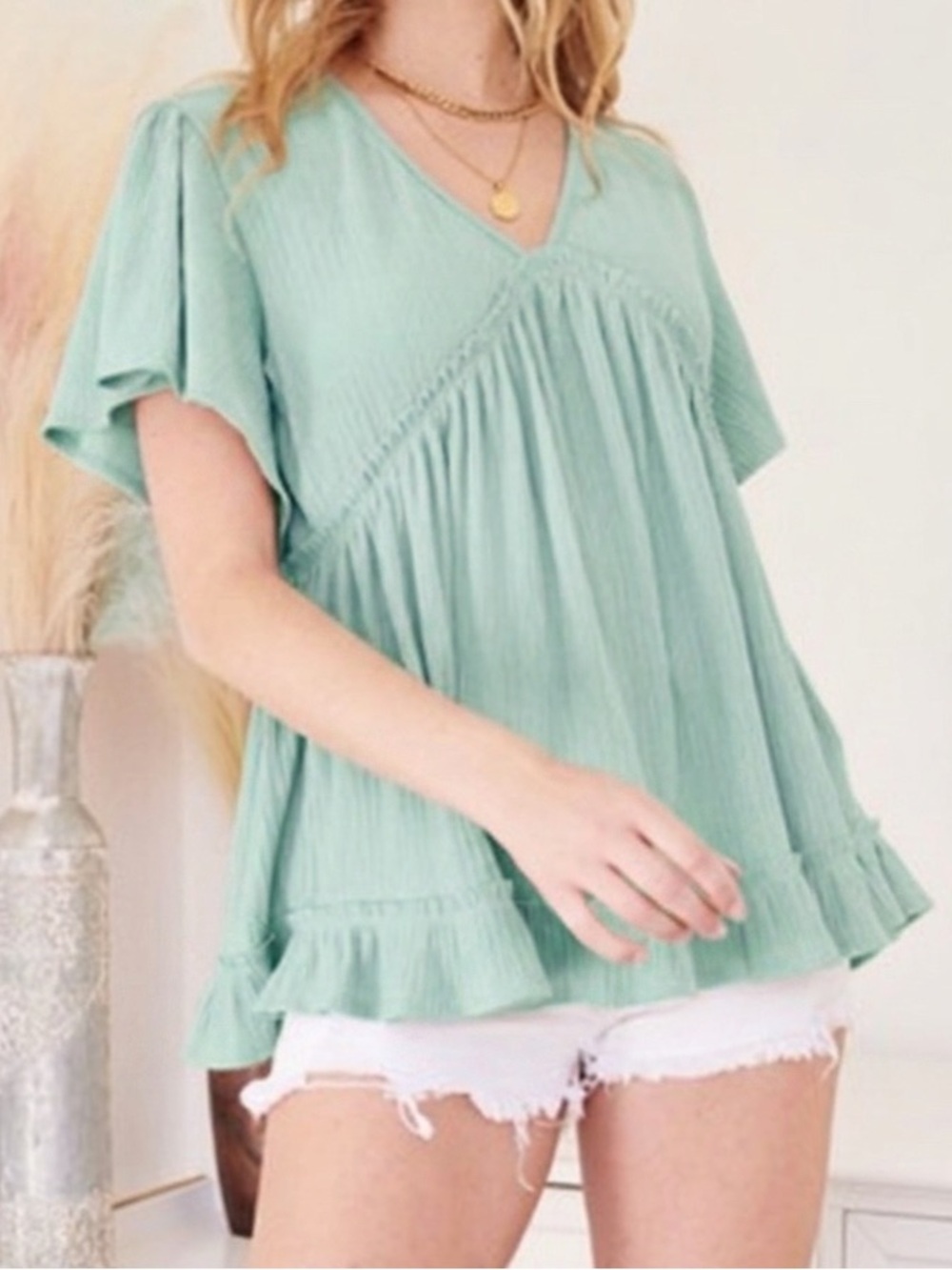 Hailey & Co Fairytale Memories Lilac Babydoll Blouse